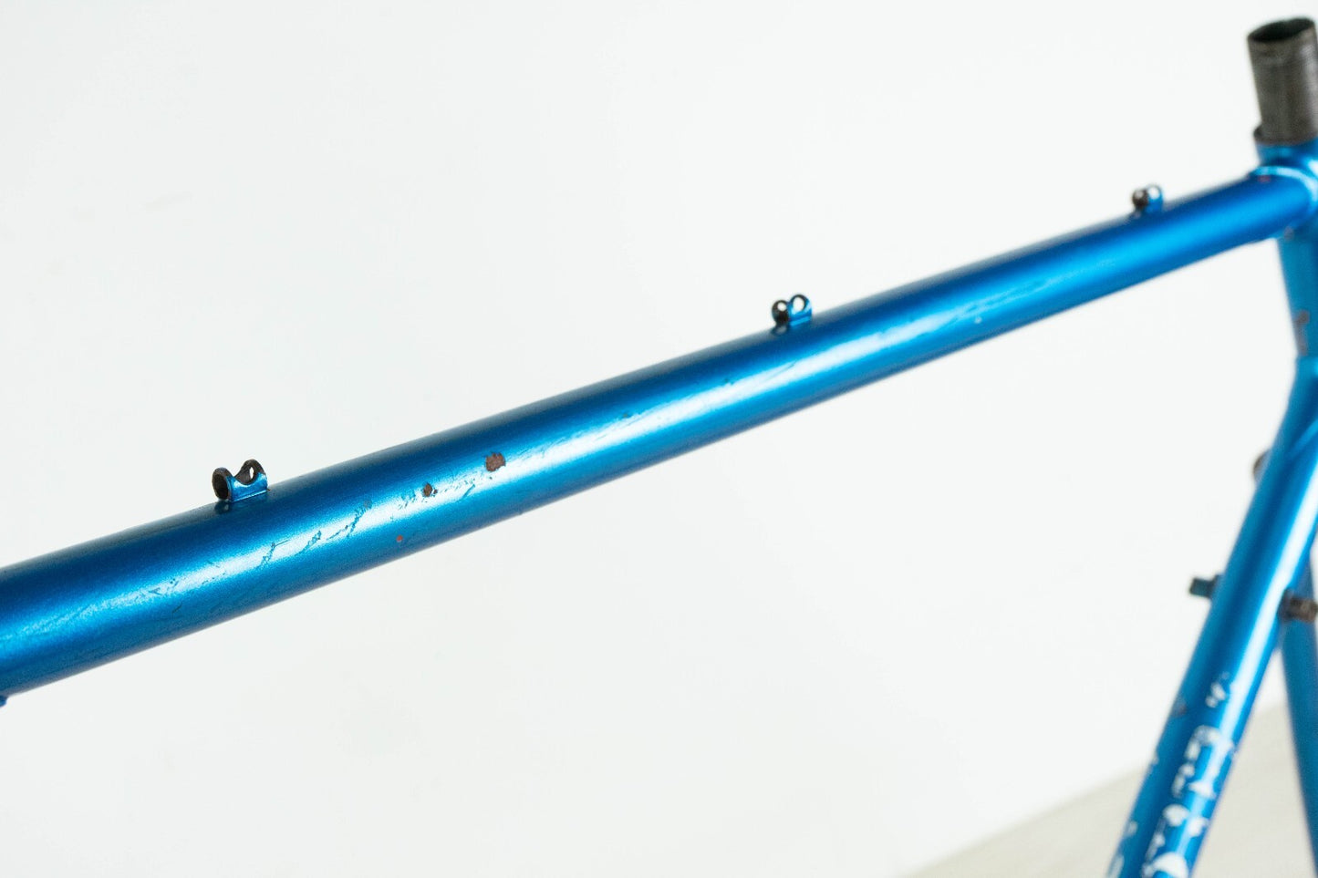 VOLTA VINTAGE FRAME SET 55 56 STEEL ROAD BIKE CAMPAGNOLO BLUE OLD REYNOLDS 70S