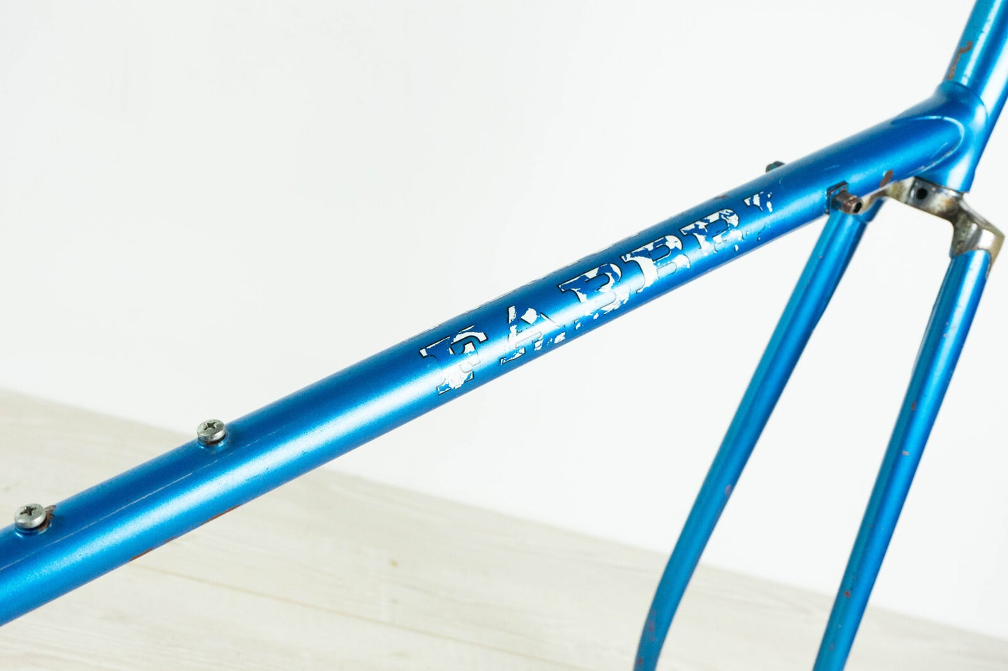 VOLTA VINTAGE FRAME SET 55 56 STEEL ROAD BIKE CAMPAGNOLO BLUE OLD REYNOLDS 70S