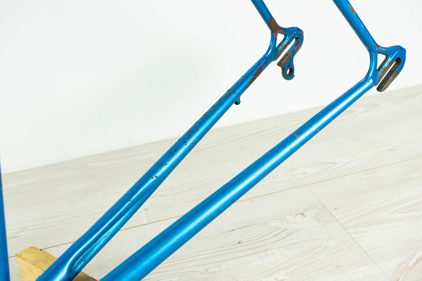 VOLTA VINTAGE FRAME SET 55 56 STEEL ROAD BIKE CAMPAGNOLO BLUE OLD REYNOLDS 70S