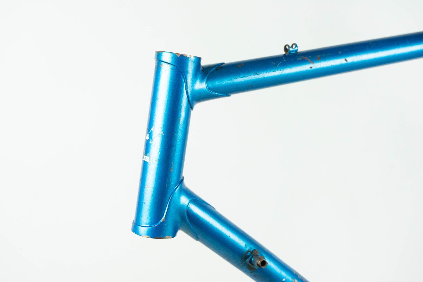 VOLTA VINTAGE FRAME SET 55 56 STEEL ROAD BIKE CAMPAGNOLO BLUE OLD REYNOLDS 70S