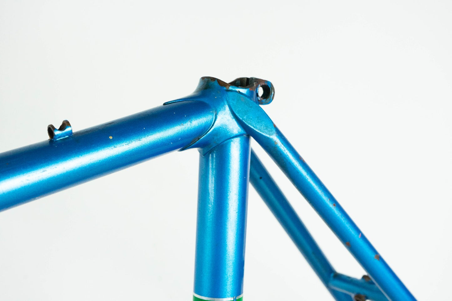 VOLTA VINTAGE FRAME SET 55 56 STEEL ROAD BIKE CAMPAGNOLO BLUE OLD REYNOLDS 70S
