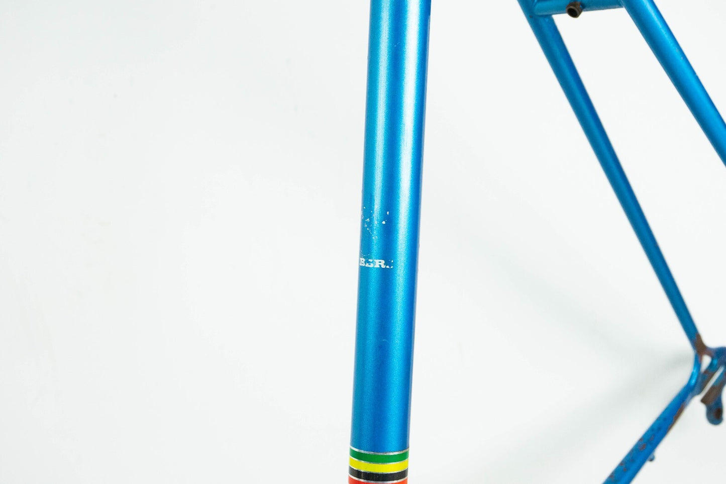 VOLTA VINTAGE FRAME SET 55 56 STEEL ROAD BIKE CAMPAGNOLO BLUE OLD REYNOLDS 70S