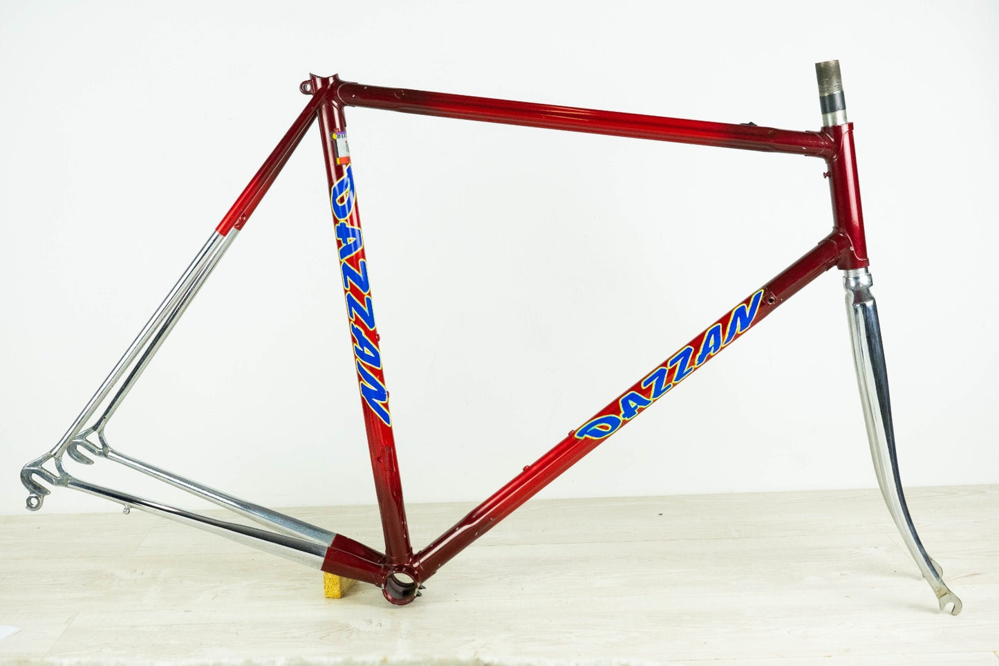 NOS DAZZAN VINTAGE FRAME SET 55 ROAD BIKE STEEL BICYCLE 90S RED OLD AERO STAR 80