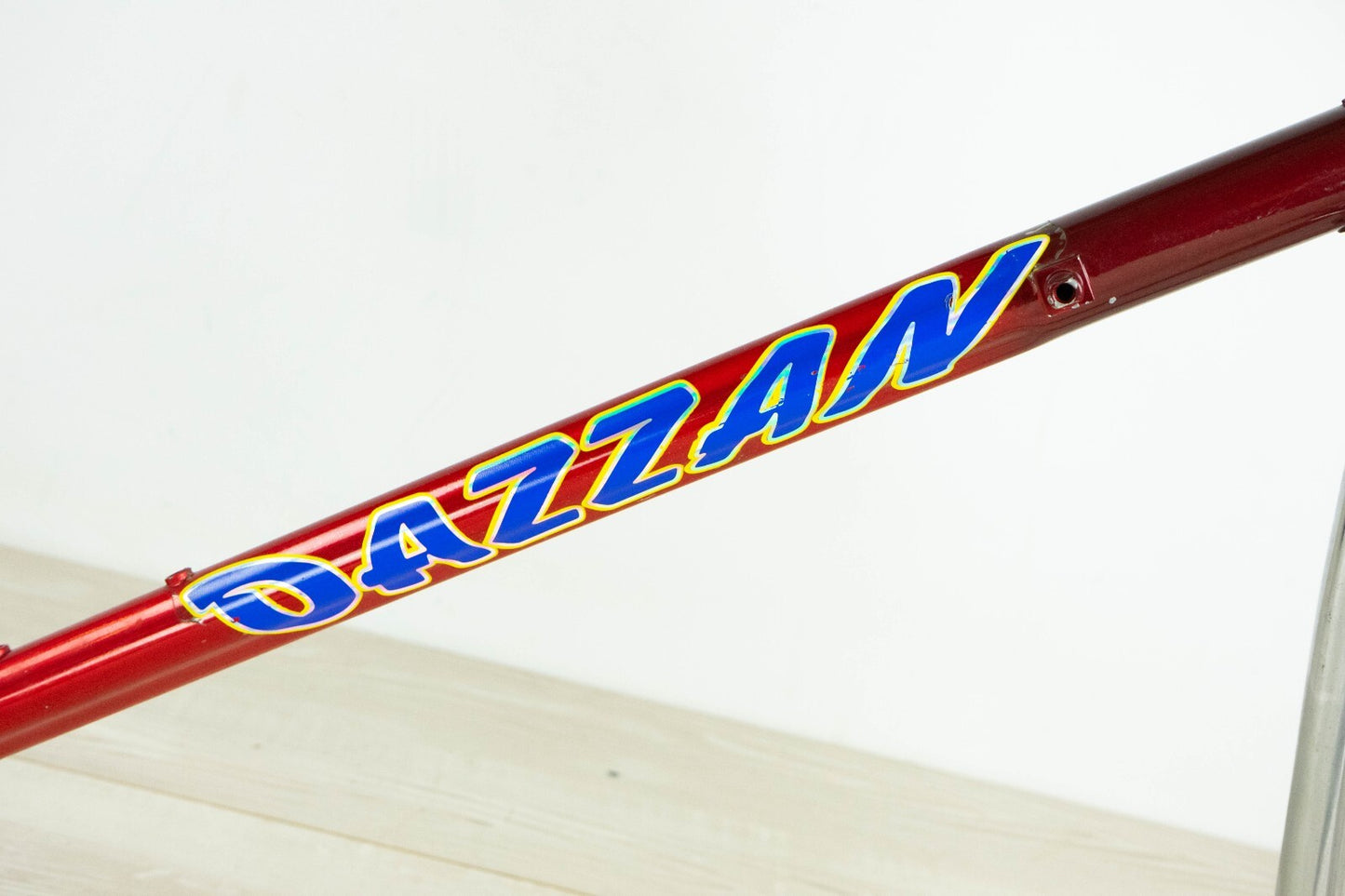 NOS DAZZAN VINTAGE FRAME SET 55 ROAD BIKE STEEL BICYCLE 90S RED OLD AERO STAR 80