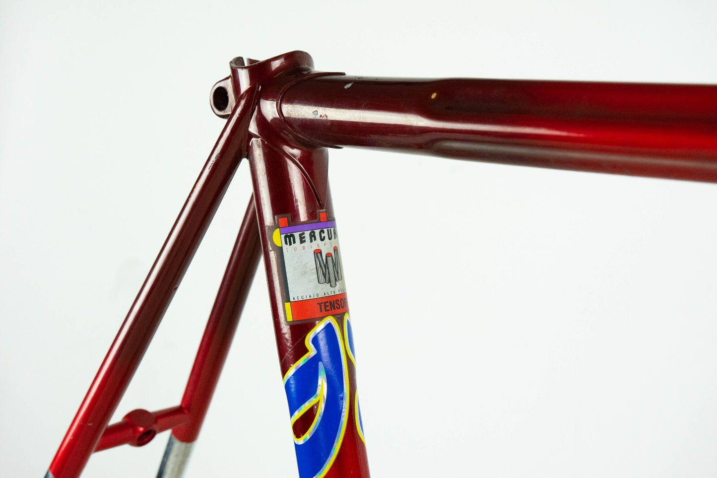 NOS DAZZAN VINTAGE FRAME SET 55 ROAD BIKE STEEL BICYCLE 90S RED OLD AERO STAR 80