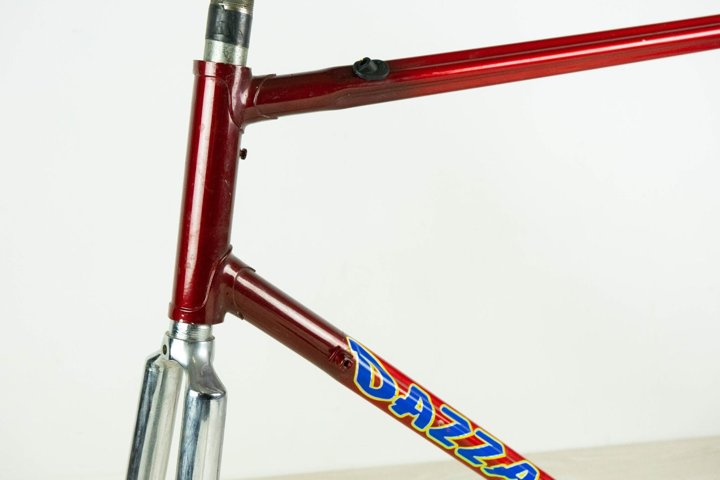 NOS DAZZAN VINTAGE FRAME SET 55 ROAD BIKE STEEL BICYCLE 90S RED OLD AERO STAR 80