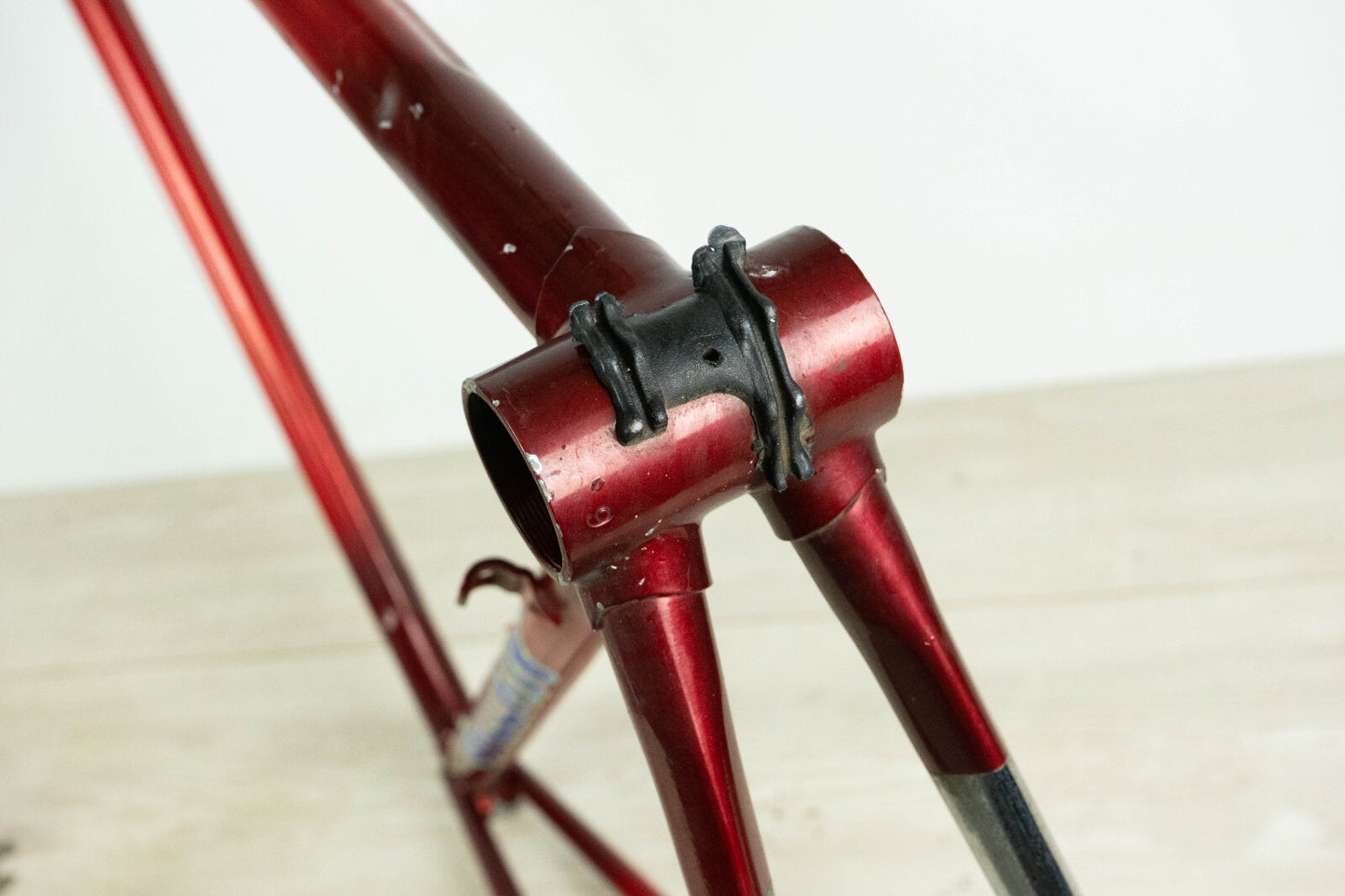 NOS DAZZAN VINTAGE FRAME SET 55 ROAD BIKE STEEL BICYCLE 90S RED OLD AERO STAR 80