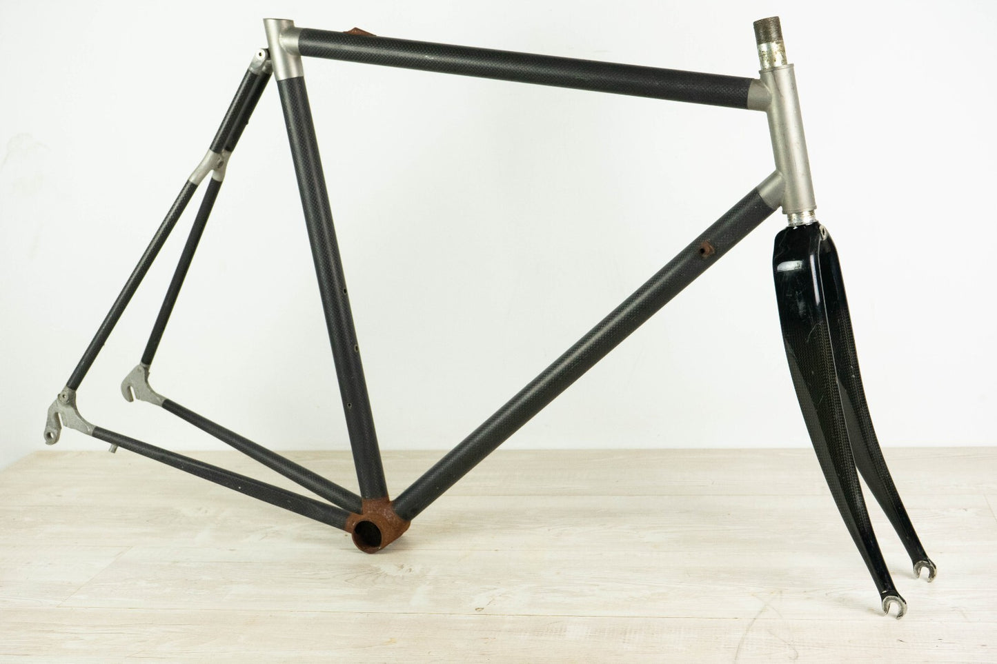 PESENTI CARBON TITANIUM STEEL ALLOY 55 M FRAME SET ROAD BIKE VINTAGE 90S BICYCLE