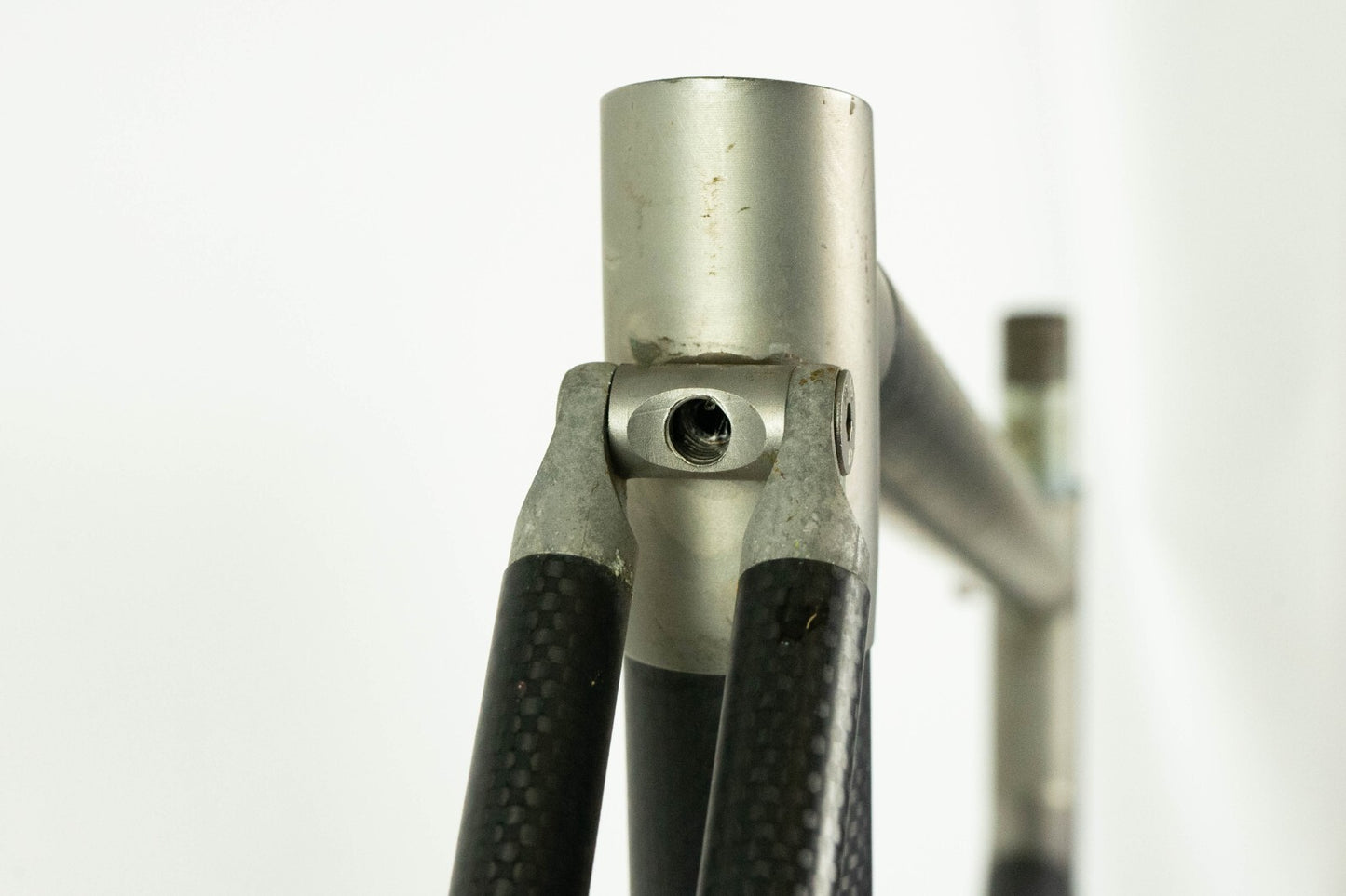 PESENTI CARBON TITANIUM STEEL ALLOY 55 M FRAME SET ROAD BIKE VINTAGE 90S BICYCLE