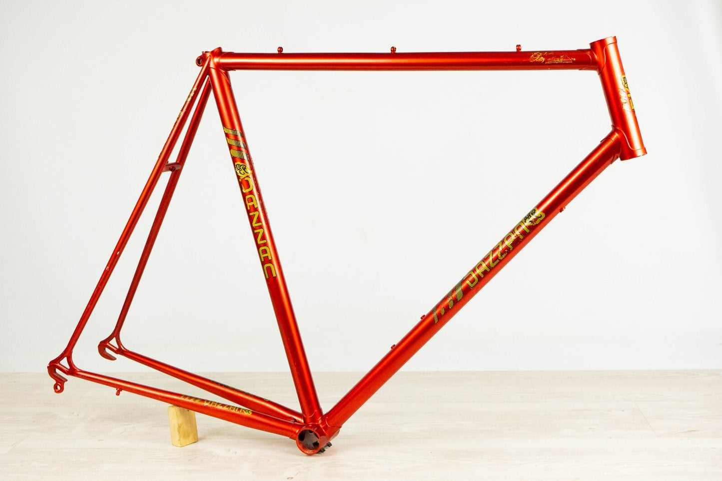 NOS DAZZAN VINTAGE FRAME 56 57 ROAD BIKE STEEL BICYCLE CLASSIC ORANGE OLD 80