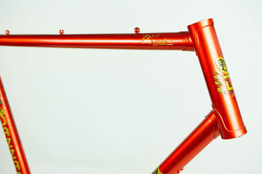 NOS DAZZAN VINTAGE FRAME 56 57 ROAD BIKE STEEL BICYCLE CLASSIC ORANGE OLD 80