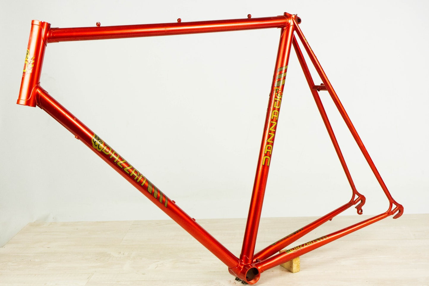 NOS DAZZAN VINTAGE FRAME 56 57 ROAD BIKE STEEL BICYCLE CLASSIC ORANGE OLD 80