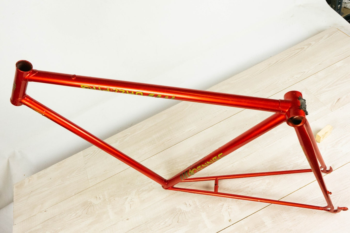NOS DAZZAN VINTAGE FRAME 56 57 ROAD BIKE STEEL BICYCLE CLASSIC ORANGE OLD 80