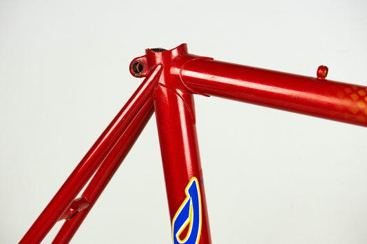 NOS DAZZAN VINTAGE FRAME SET 53 54 ROAD BIKE STEEL BICYCLE CLASSIC RED 80s 700c