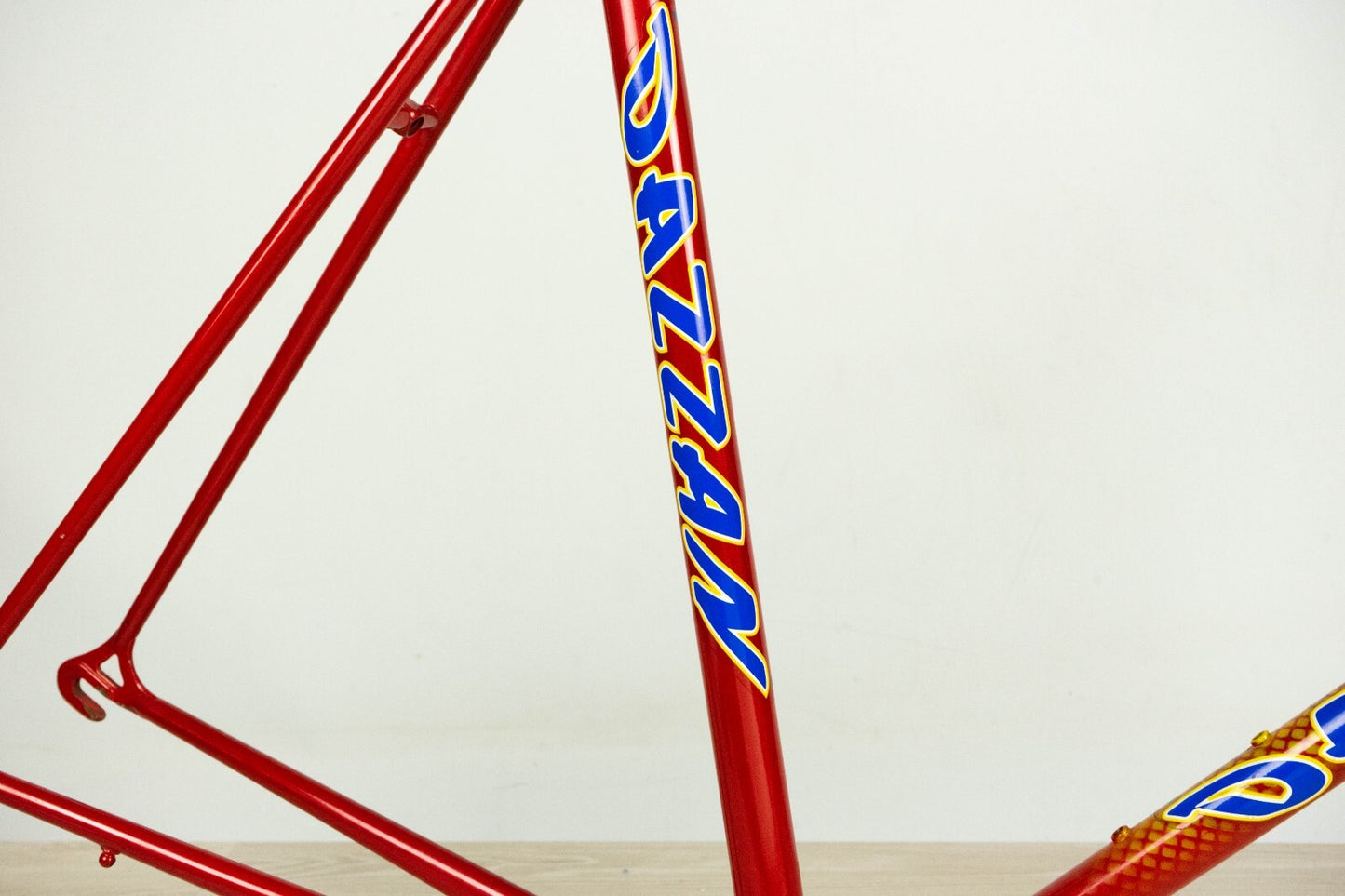 NOS DAZZAN VINTAGE FRAME SET 53 54 ROAD BIKE STEEL BICYCLE CLASSIC RED 80s 700c
