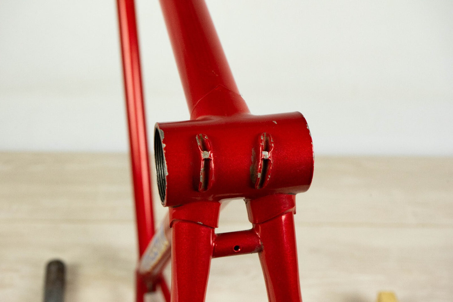 NOS DAZZAN VINTAGE FRAME SET 53 54 ROAD BIKE STEEL BICYCLE CLASSIC RED 80s 700c
