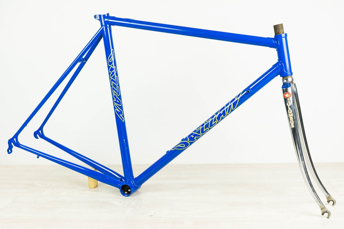 NOS DAZZAN VINTAGE FRAME SET 52 53 ROAD BIKE STEEL BICYCLE 90S BLUE COLUMBUS