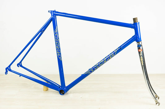 NOS DAZZAN VINTAGE FRAME SET 52 53 ROAD BIKE STEEL BICYCLE 90S BLUE COLUMBUS
