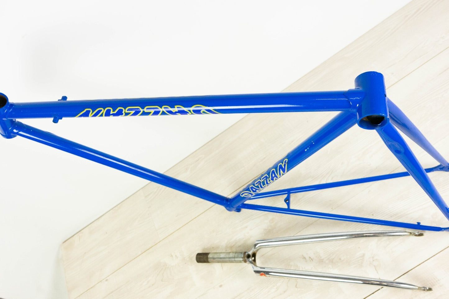 NOS DAZZAN VINTAGE FRAME SET 52 53 ROAD BIKE STEEL BICYCLE 90S BLUE COLUMBUS