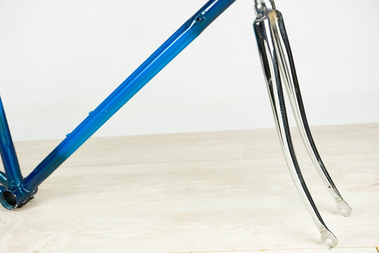 NOS DAZZAN VINTAGE FRAME SET 51 ROAD BIKE STEEL BICYCLE 90S AERO BLUE COLUMBUS