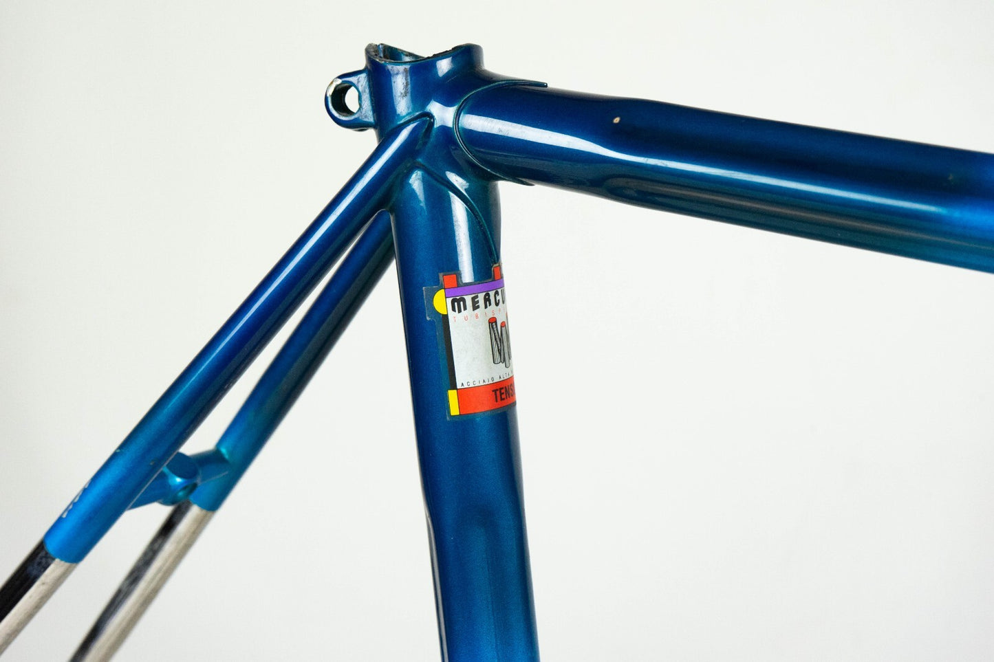 NOS DAZZAN VINTAGE FRAME SET 51 ROAD BIKE STEEL BICYCLE 90S AERO BLUE COLUMBUS