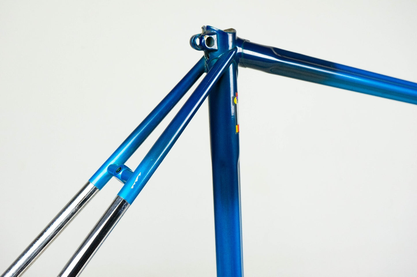 NOS DAZZAN VINTAGE FRAME SET 51 ROAD BIKE STEEL BICYCLE 90S AERO BLUE COLUMBUS