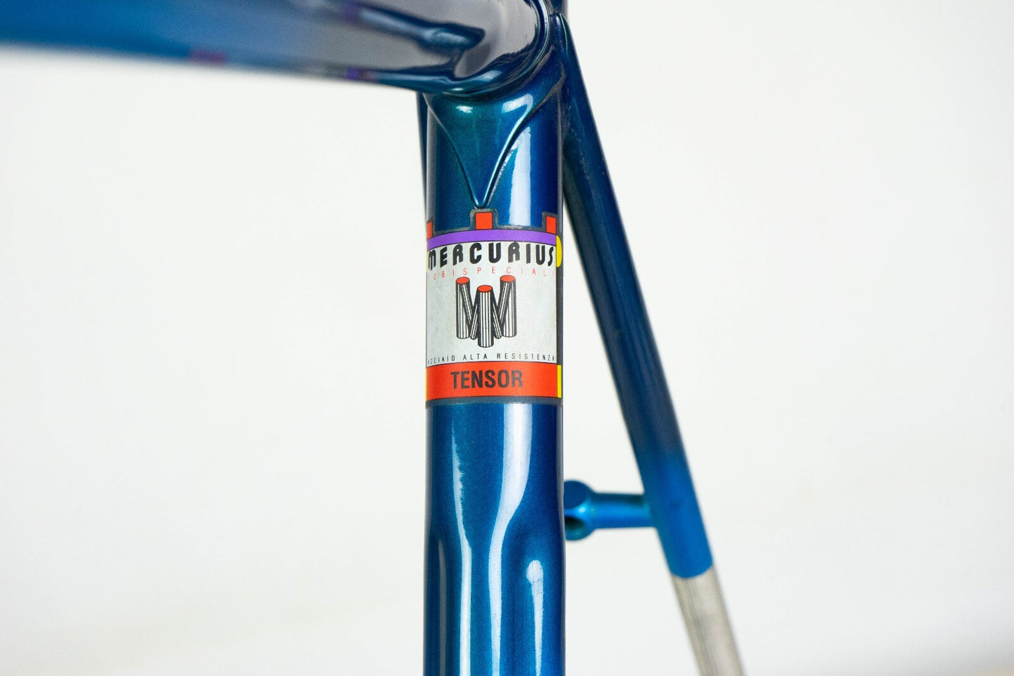 NOS DAZZAN VINTAGE FRAME SET 51 ROAD BIKE STEEL BICYCLE 90S AERO BLUE COLUMBUS