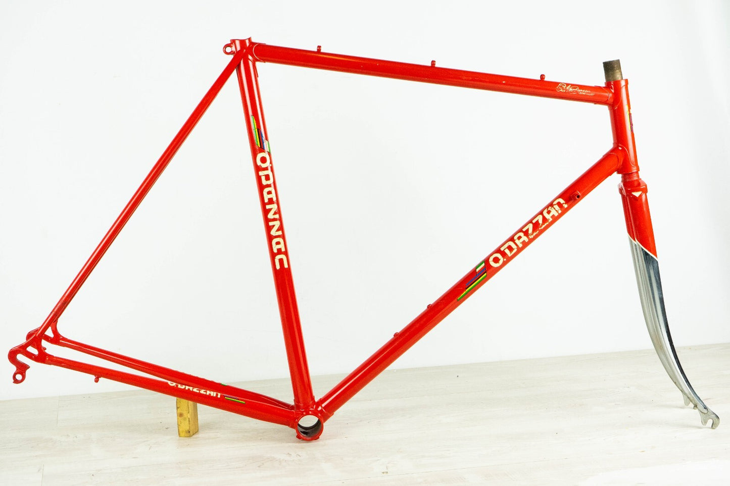 DAZZAN VINTAGE FRAME SET 55 56 ROAD BIKE STEEL BICYCLE RED OLD 80S CLASSIC