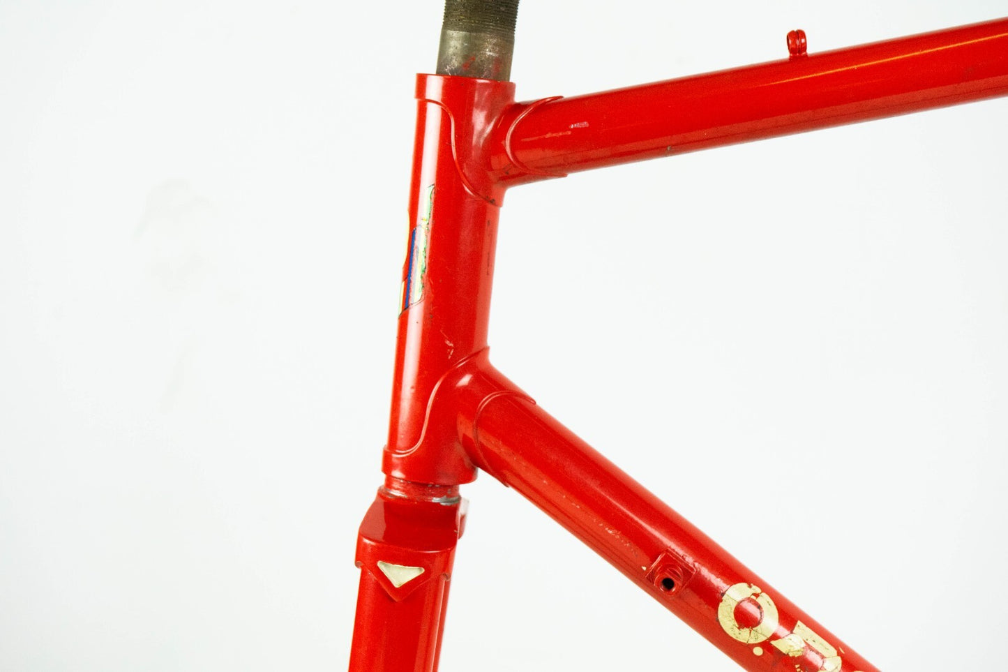 DAZZAN VINTAGE FRAME SET 55 56 ROAD BIKE STEEL BICYCLE RED OLD 80S CLASSIC