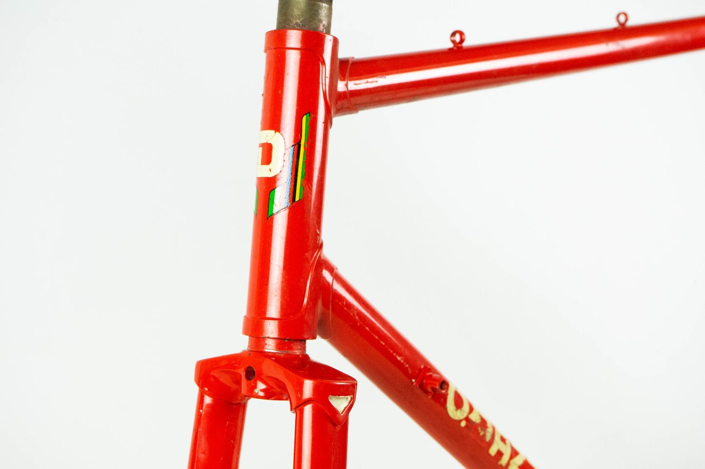 DAZZAN VINTAGE FRAME SET 55 56 ROAD BIKE STEEL BICYCLE RED OLD 80S CLASSIC