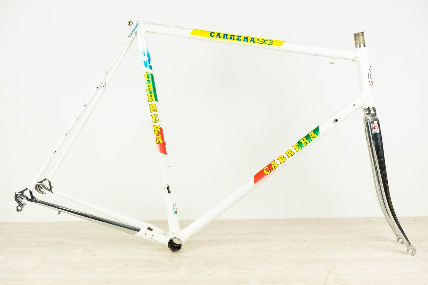 CARRERA TASSONI 1993 TEAM VINTAGE FRAME SET ROAD BIKE 57 COLUMBUS OLD PANTANI