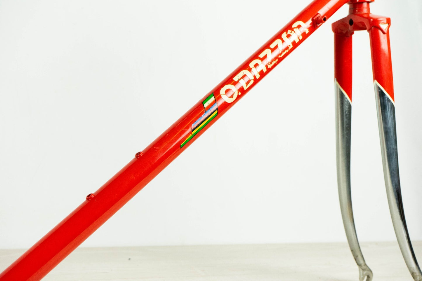 DAZZAN VINTAGE FRAME SET 55 56 ROAD BIKE STEEL BICYCLE RED OLD 80S CLASSIC