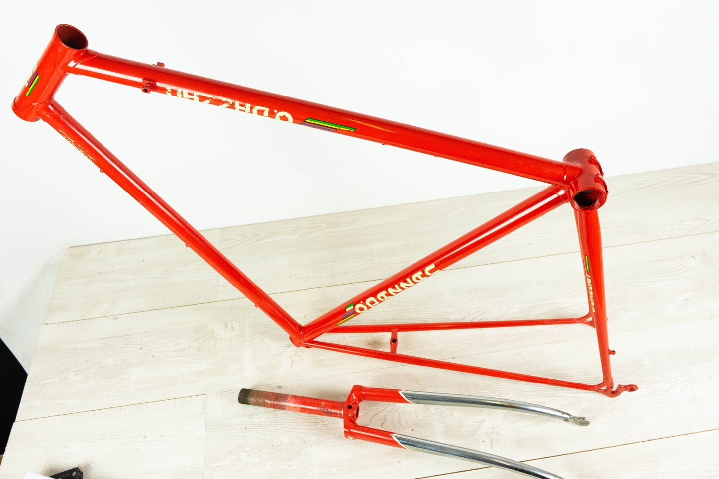 DAZZAN VINTAGE FRAME SET 55 56 ROAD BIKE STEEL BICYCLE RED OLD 80S CLASSIC