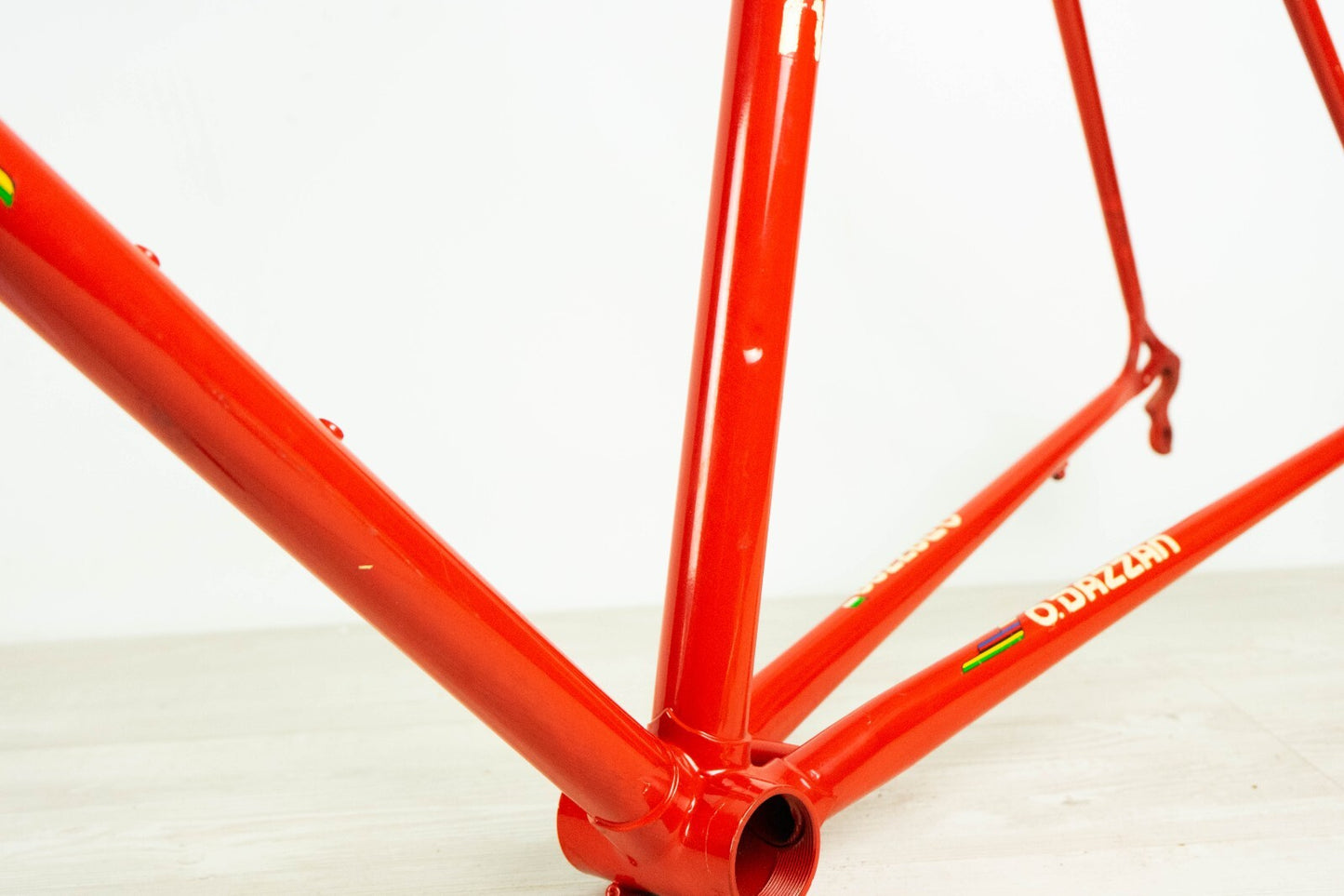 DAZZAN VINTAGE FRAME SET 55 56 ROAD BIKE STEEL BICYCLE RED OLD 80S CLASSIC