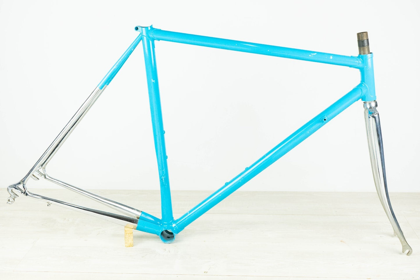 DAZZAN VINTAGE FRAME SET 51 52 ROAD BIKE STEEL BICYCLE BLUE AERO COLUMBUS OLD