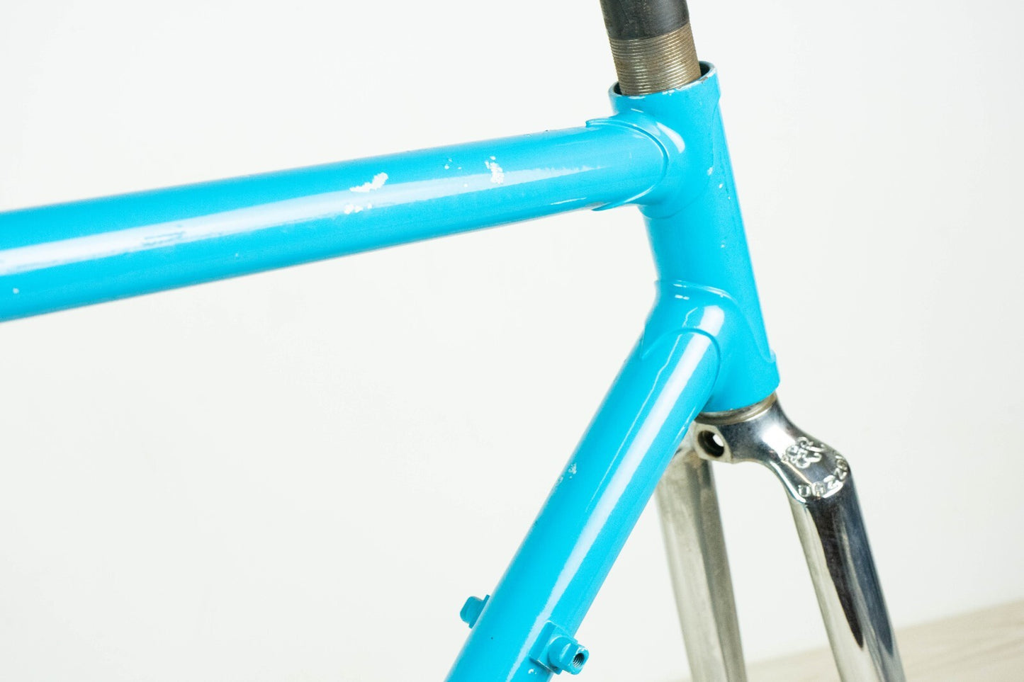 DAZZAN VINTAGE FRAME SET 51 52 ROAD BIKE STEEL BICYCLE BLUE AERO COLUMBUS OLD