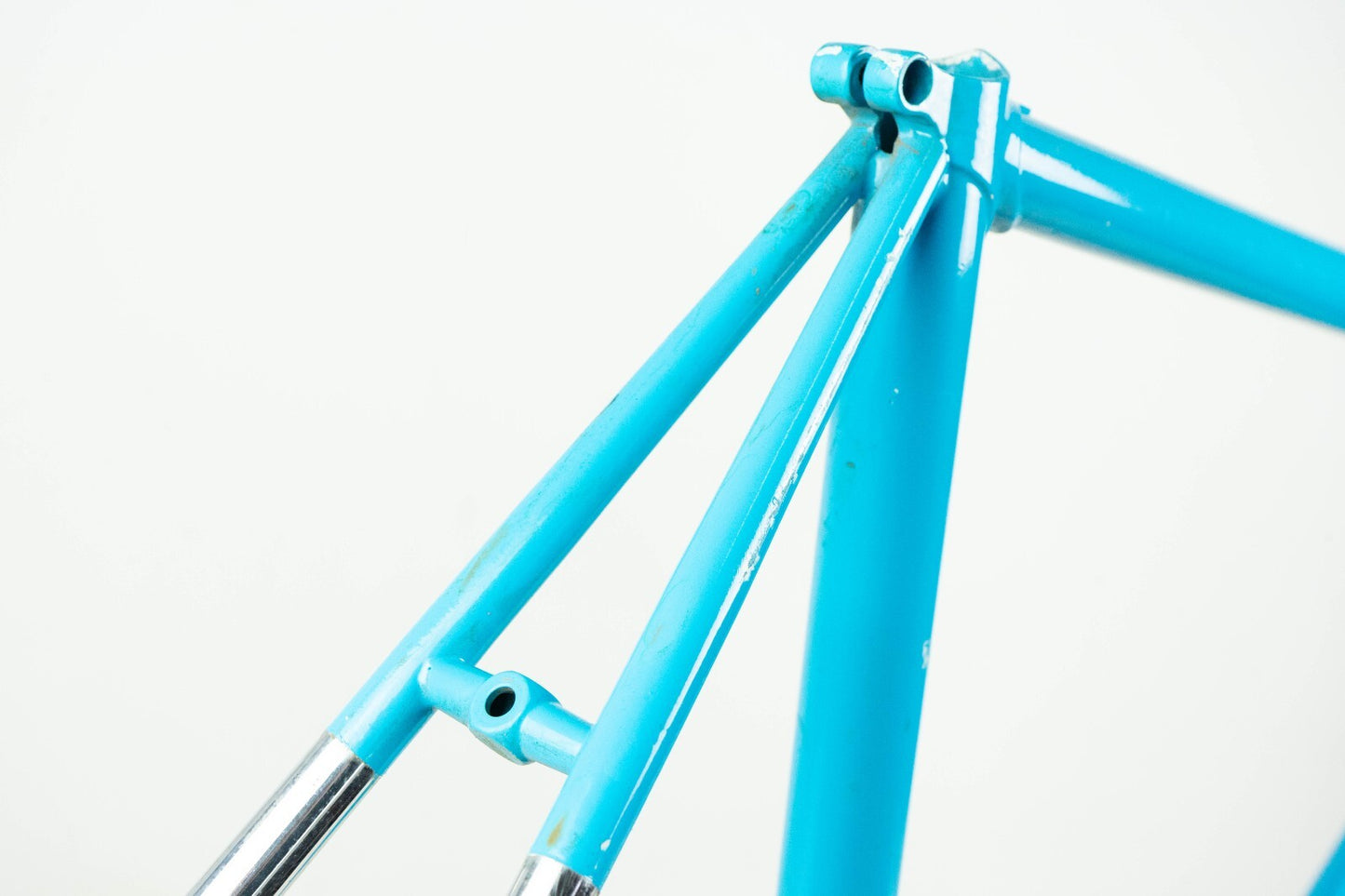 DAZZAN VINTAGE FRAME SET 51 52 ROAD BIKE STEEL BICYCLE BLUE AERO COLUMBUS OLD