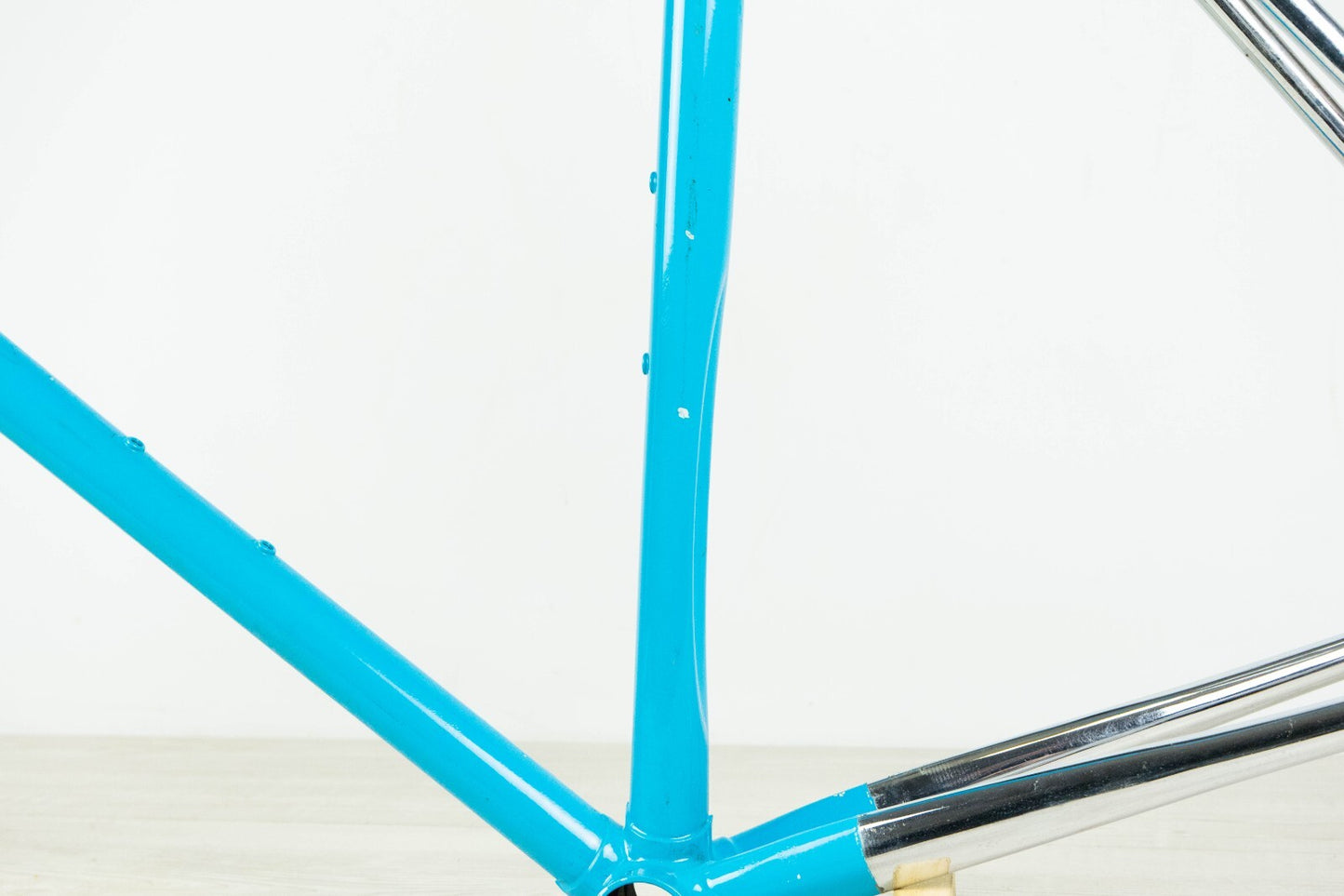DAZZAN VINTAGE FRAME SET 51 52 ROAD BIKE STEEL BICYCLE BLUE AERO COLUMBUS OLD