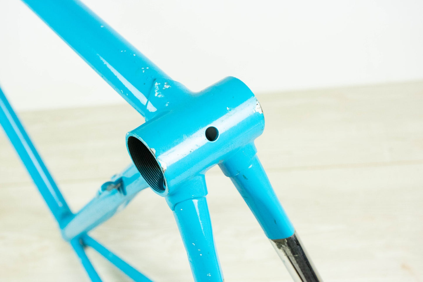 DAZZAN VINTAGE FRAME SET 51 52 ROAD BIKE STEEL BICYCLE BLUE AERO COLUMBUS OLD