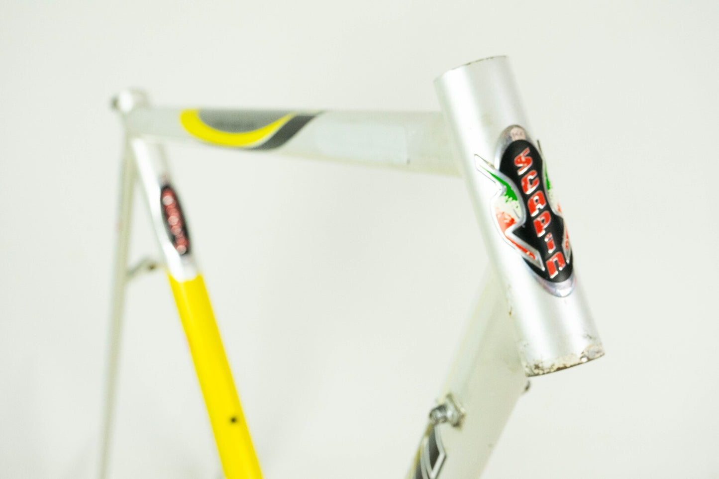 SCAPIN VINTAGE FRAME 53 54 ROAD BIKE STEEL BICYCLE 90S WHITE COLUMBUS GENIUS EOS
