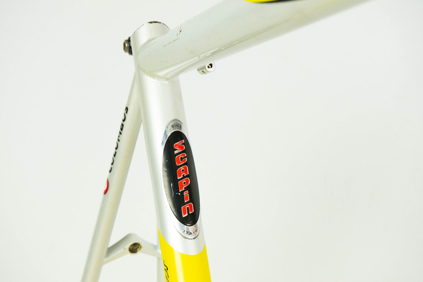 SCAPIN VINTAGE FRAME 53 54 ROAD BIKE STEEL BICYCLE 90S WHITE COLUMBUS GENIUS EOS