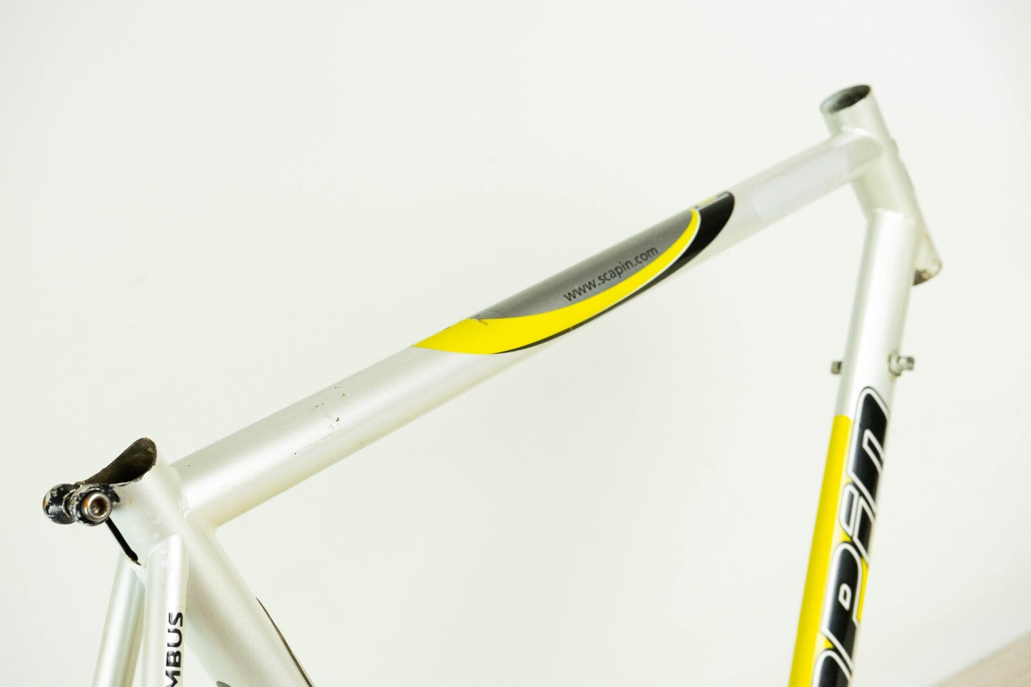 SCAPIN VINTAGE FRAME 53 54 ROAD BIKE STEEL BICYCLE 90S WHITE COLUMBUS GENIUS EOS