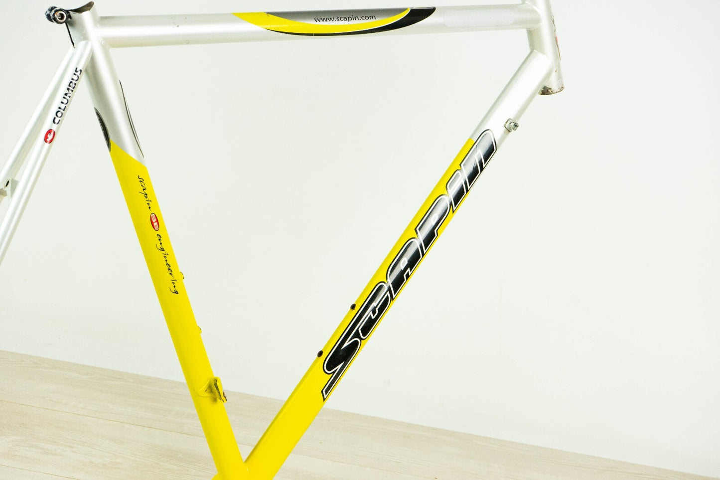 SCAPIN VINTAGE FRAME 53 54 ROAD BIKE STEEL BICYCLE 90S WHITE COLUMBUS GENIUS EOS
