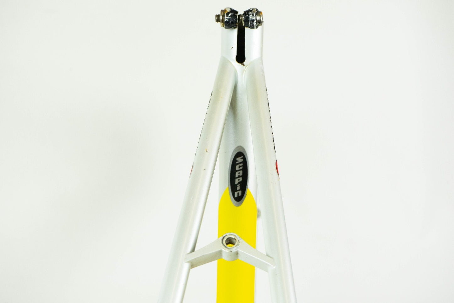SCAPIN VINTAGE FRAME 53 54 ROAD BIKE STEEL BICYCLE 90S WHITE COLUMBUS GENIUS EOS