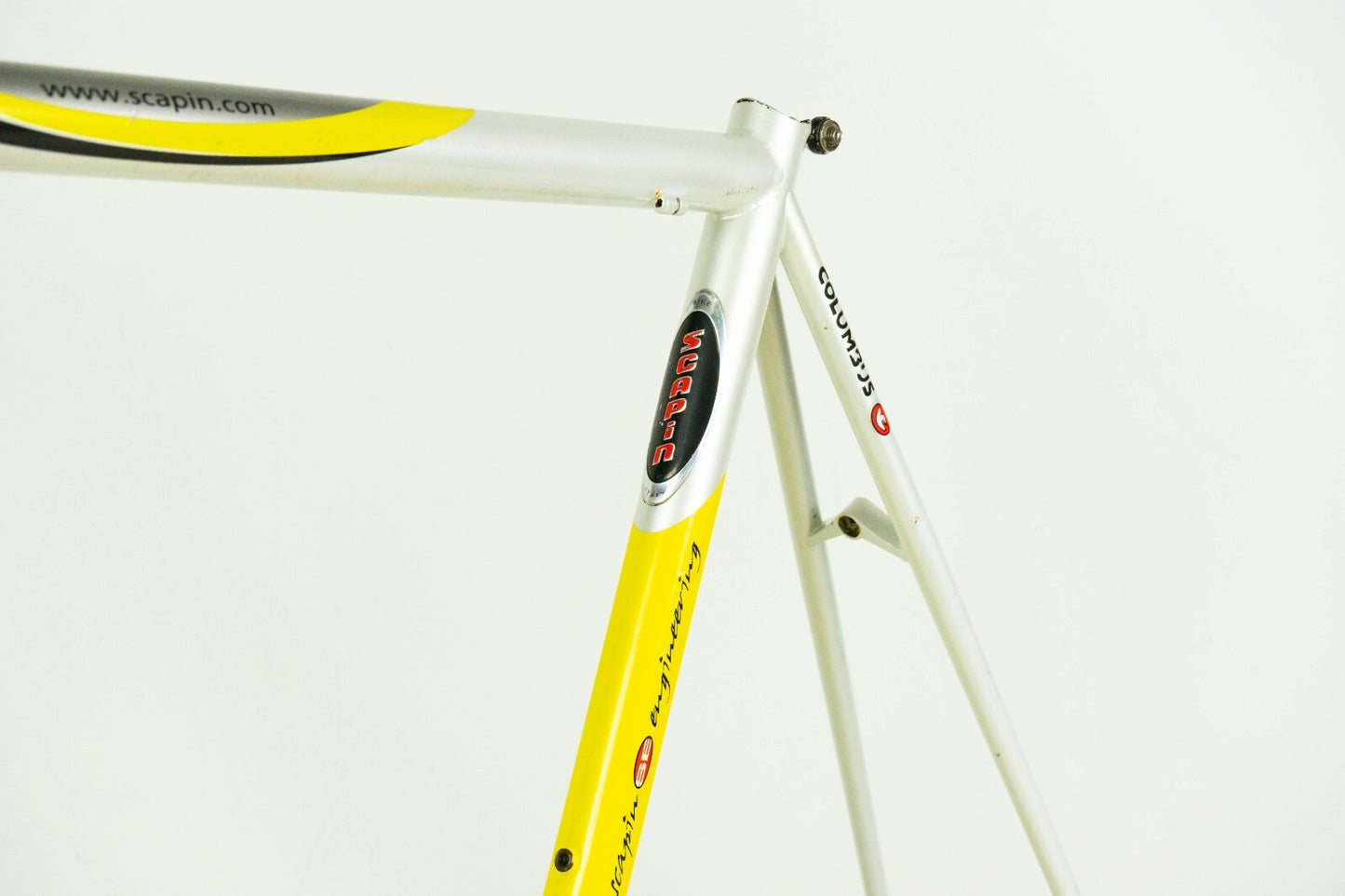 SCAPIN VINTAGE FRAME 53 54 ROAD BIKE STEEL BICYCLE 90S WHITE COLUMBUS GENIUS EOS