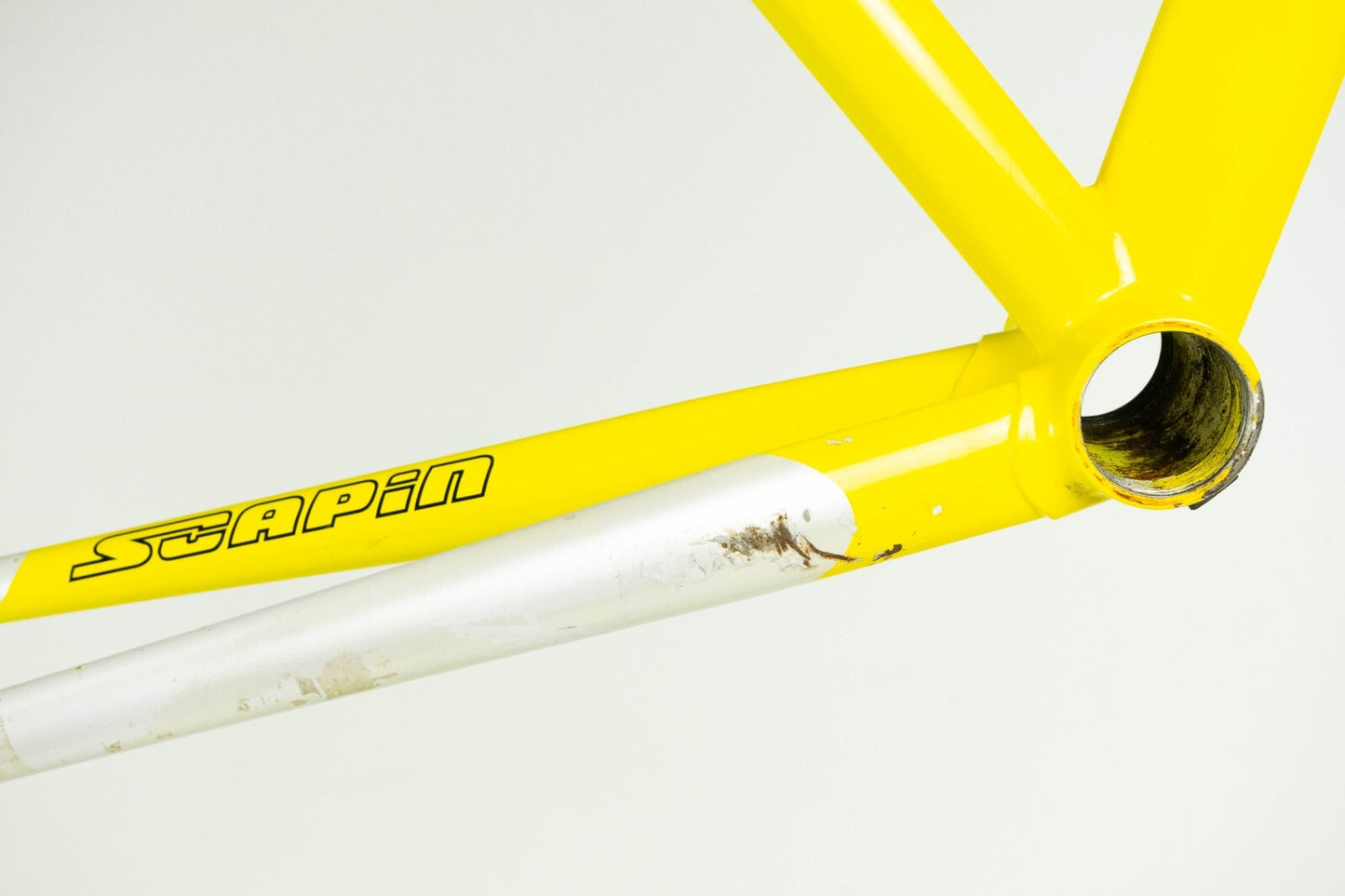 SCAPIN VINTAGE FRAME 53 54 ROAD BIKE STEEL BICYCLE 90S WHITE COLUMBUS GENIUS EOS
