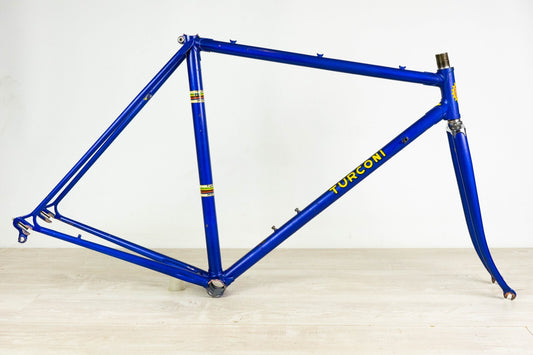 TURCONI VINTAGE FRAME 51 54 STEEL ROAD BIKE 700c BICYCLE 28" BLUE OLD CLASSIC