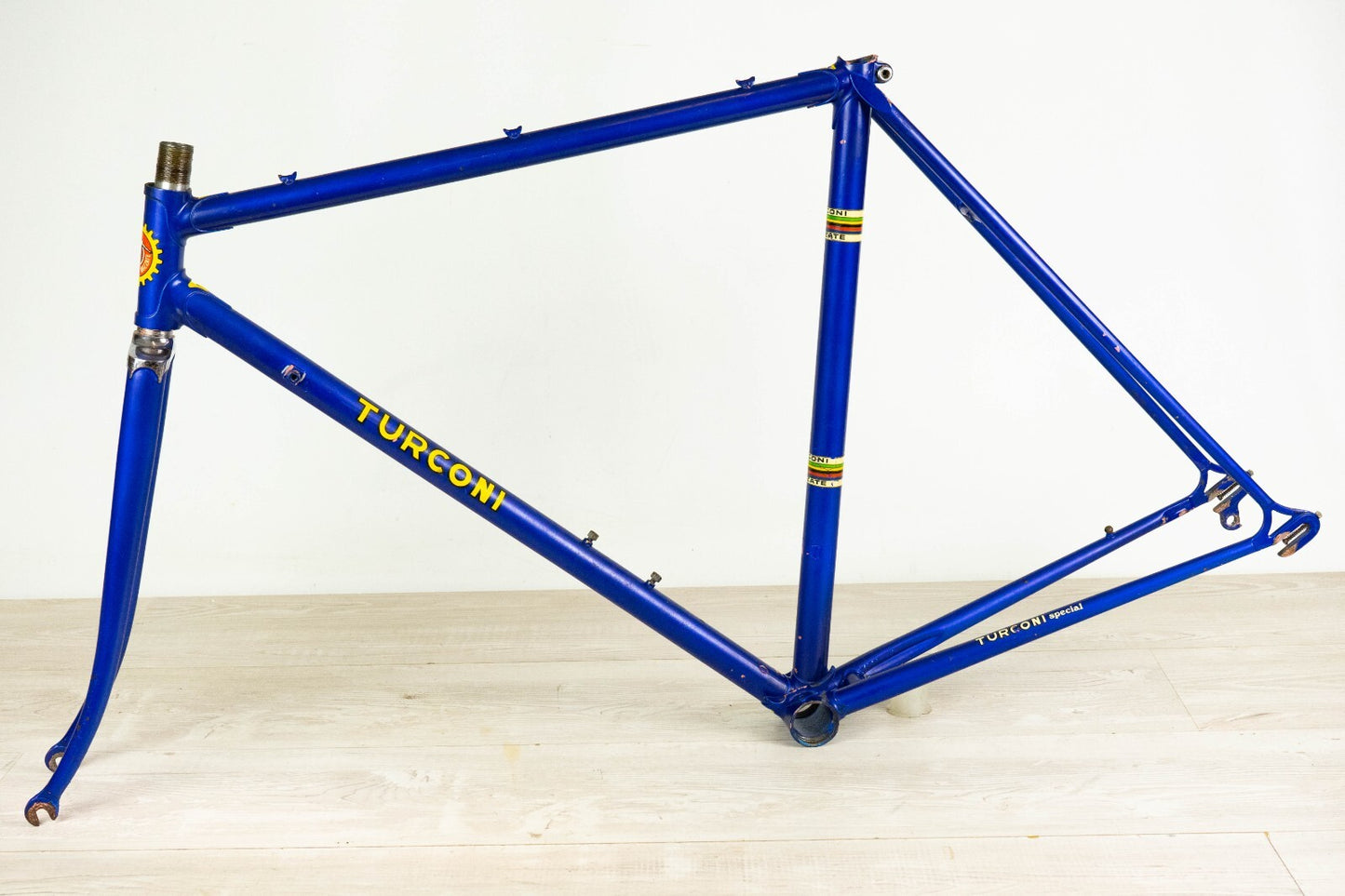 TURCONI VINTAGE FRAME 51 54 STEEL ROAD BIKE 700c BICYCLE 28" BLUE OLD CLASSIC