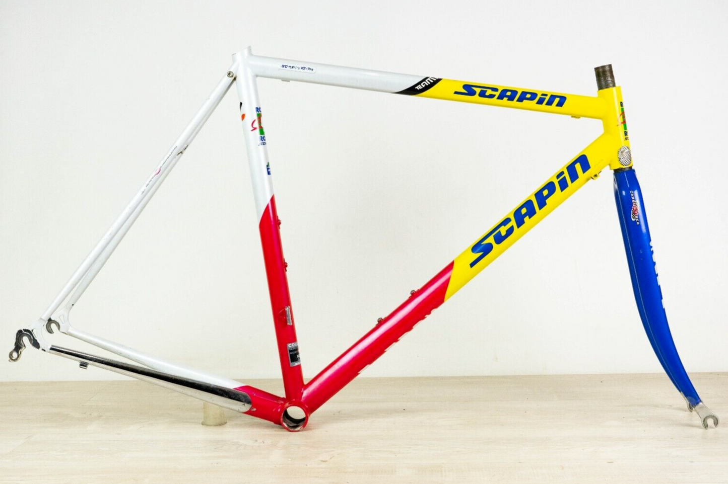 SCAPIN KS PRO VINTAGE FRAME 52 53 ROAD BIKE STEEL TEAM COLUMBUS NEMO CARBON LOOK