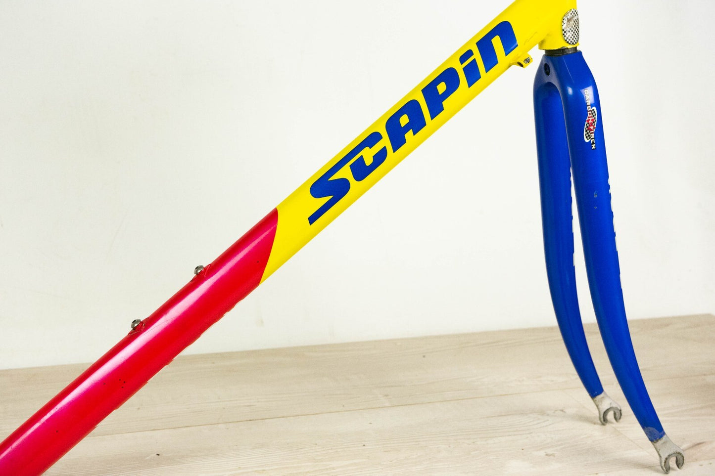 SCAPIN KS PRO VINTAGE FRAME 52 53 ROAD BIKE STEEL TEAM COLUMBUS NEMO CARBON LOOK